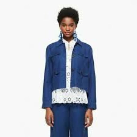Kate Spade Blue broome street Lightweight jacket blazer - Picture 2 of 10